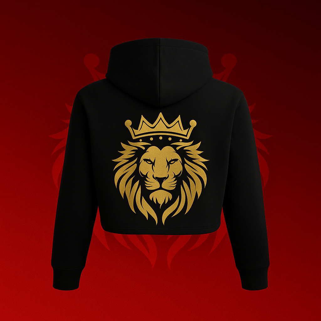 Women’s Always In Profit® Gold Lion Crop Hoodie